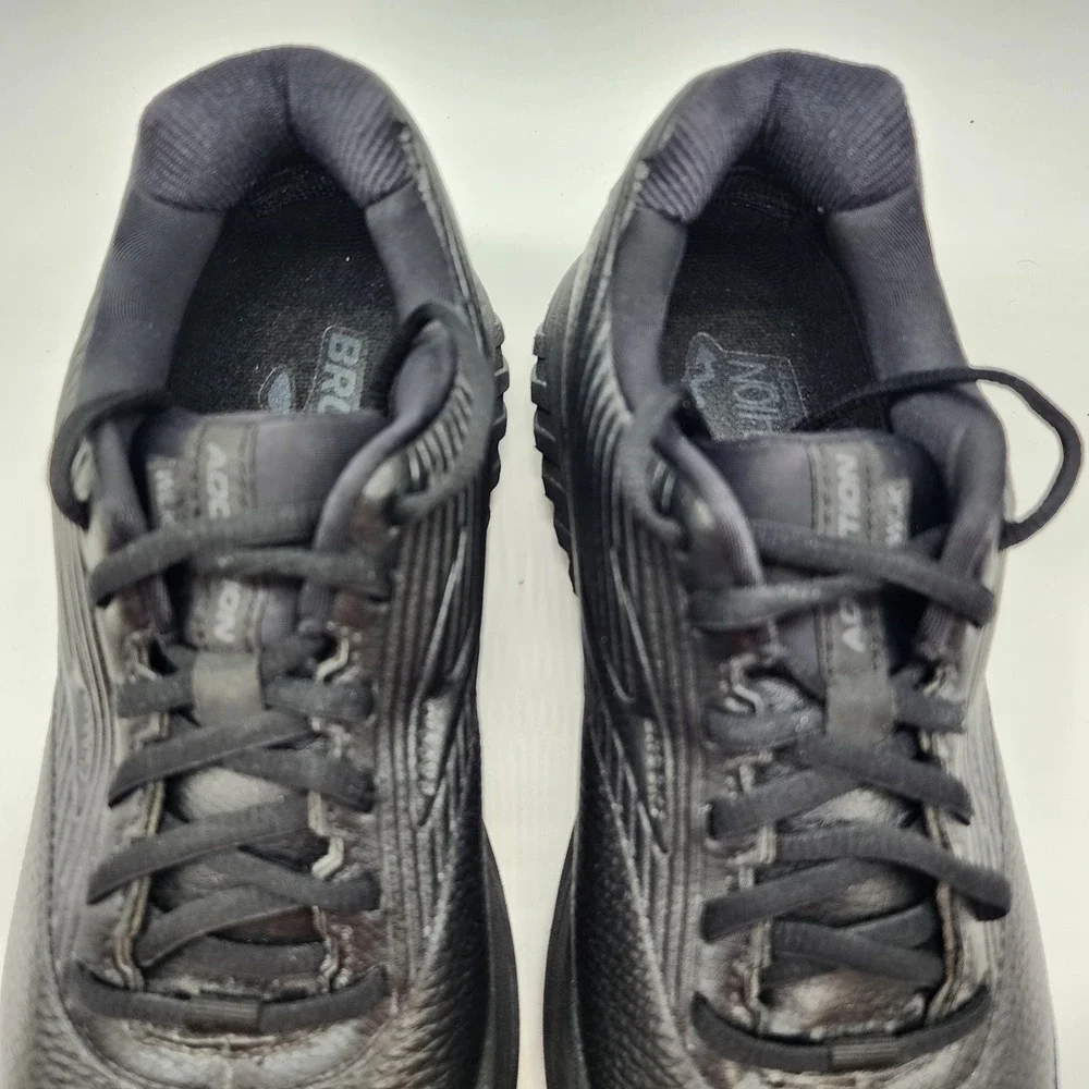 Brooks Addiction Walker 2 Sneakers Women's 10 Black Leather Walking Shoes